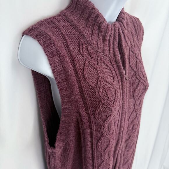 Denim&Co Zip Up Sweater Vest Size Medium - Picture 5 of 10